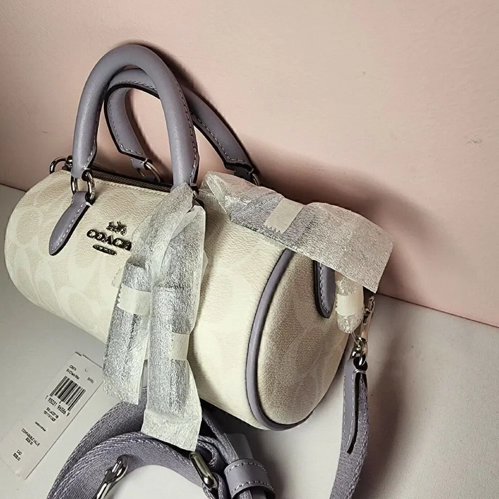 NWT Coach CB874 Lacey Crossbody In Signature Canvas Chalk Mist Purple